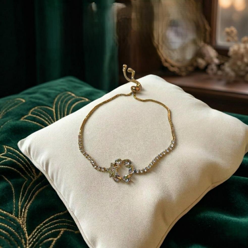 Starlight Sparkle Adjustable Bracelet - Gold